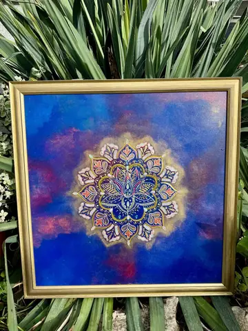 Obraz Mandala na modrom